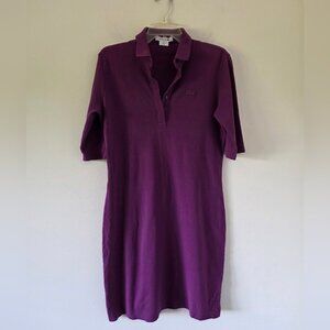 LACOSTE | Polo Dress 1/4 Sleeves Purple Sz LARGE